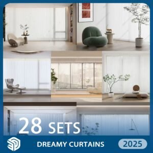 Dreamy Curtains SKP & Furniture SketchUp SKP Download - 28 Sets| ID652