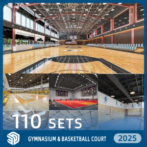 Gymnasium & Basketball Court SketchUp Models - 110 Sets SKP | ID916