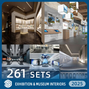 Exhibition & Museum Interiors SketchUp Models - 261 Sets SKP Collection | IDS807