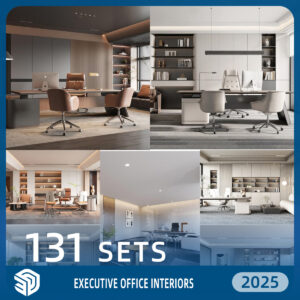 Executive Office Interiors SketchUp Models - 131 Sets SKP Collection | IDS1012