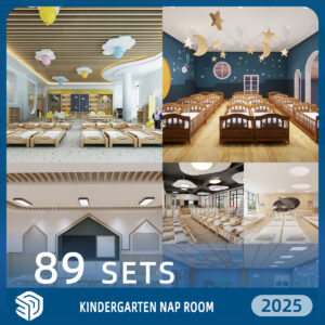 Kindergarten Nap Room SketchUp Models - 89 Sets SKP Collection | IDS1113