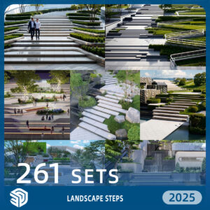 Landscape Steps SketchUp Models - 261 Sets SKP Collection | IDS576