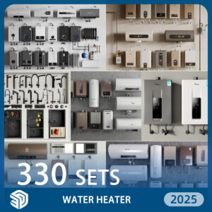 Water Heater SKP - 330 Sets SketchUp Models | ID758