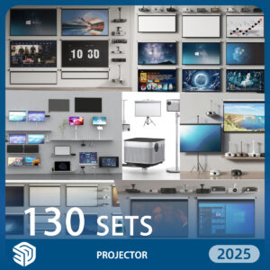 Projector SketchUp Models - 130 Sets SKP Collection | IDSU3097