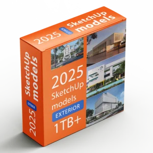 2025 Exterior Design SketchUp Models — 10,000+, 1TB+